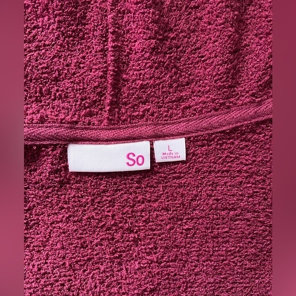 NWT Junior’s SO Cozy Front Zipper Hoodie Size: Large - Picture 5 of 7